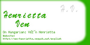 henrietta ven business card